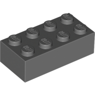 Lego Brick 2 x 4 / Dark Bluish Gray