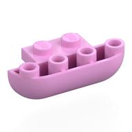 Lego Brick Round, Curved Inverted Triple 1 x 3 x 1 with 1 x 2 Extension / Bright Pink