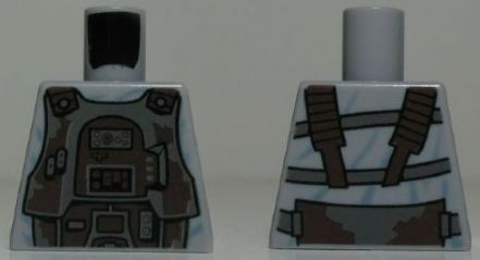 Lego Torso SW Armor Plates Pattern (Dengar) / Light Bluish Gray