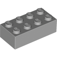 Lego Brick 2 x 4 / Light Bluish Gray