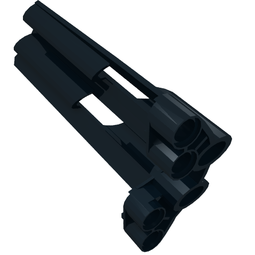 Lego Technic Panel Fairing # 4 Large Long, Large Holes, Side B / Black