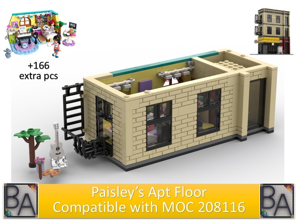 Lego Paisley's Apt Floor - Compatible with MOC 208116
