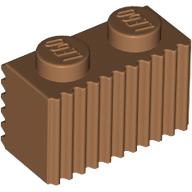 Lego Brick Special 1 x 2 with Grille / Medium Nougat