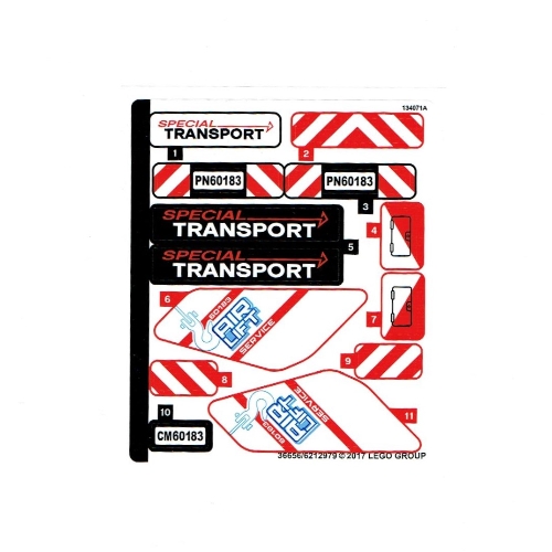 Lego Sticker Sheet for Set 60183-1 / [No Color/Any Color]