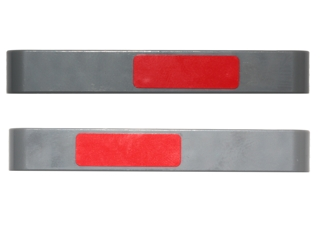 Lego Technic, Liftarm Thick 1 x 7 with Red Stripe Pattern on Both Sides (Stickers) - Set 75081
