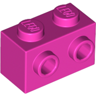 Lego Brick Special 1 x 2 with 2 Studs on 1 Side / Dark Pink