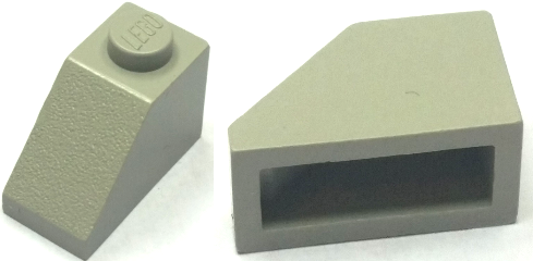 Lego Slope 45 2 x 1 without Bottom Tube / Light Gray