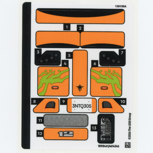 Lego Sticker Sheet for Set 77260-1