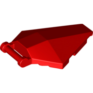 Lego Windscreen 6 x 4 x 1 Hexagonal with Handle / Red