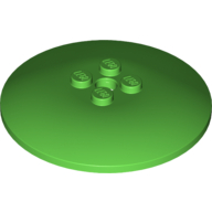 Lego Dish 6 x 6 Inverted (Radar) with Solid Studs / Bright Green