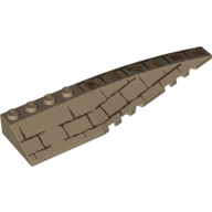 Lego Brick Wedged, Curved 12 x 3 Right with Bricks and Hieroglyphs Print