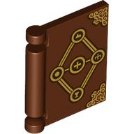 Lego Book Cover with Gold Decorations print (Spell Book) / Reddish Brown