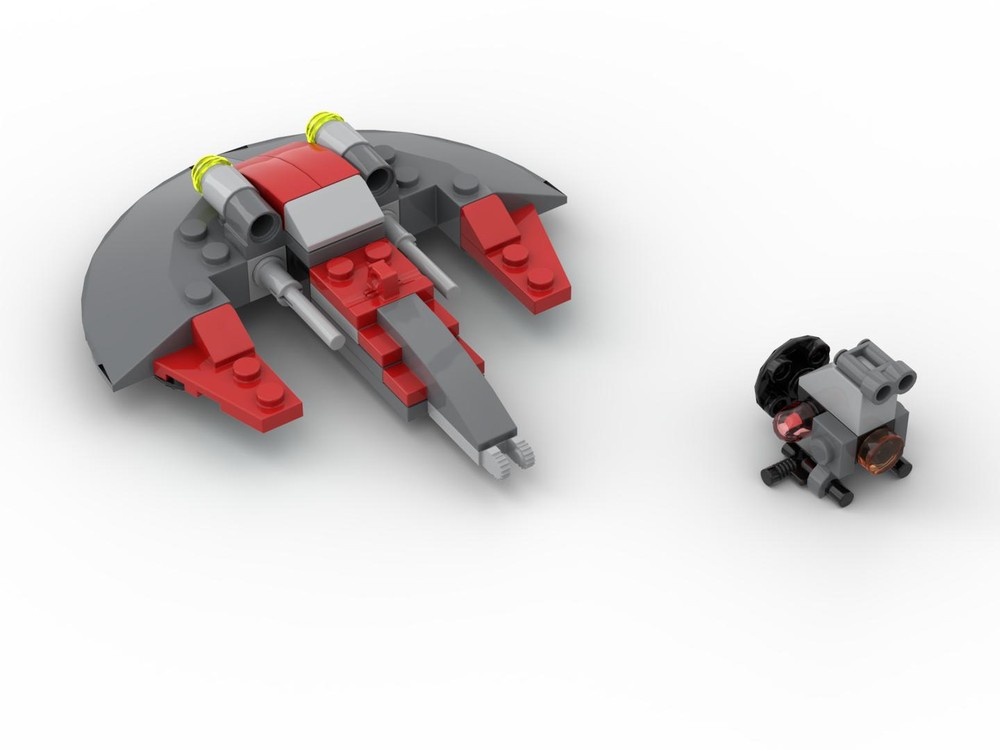 Lego Bounty hunter starship with scout drone (75001 alternate)