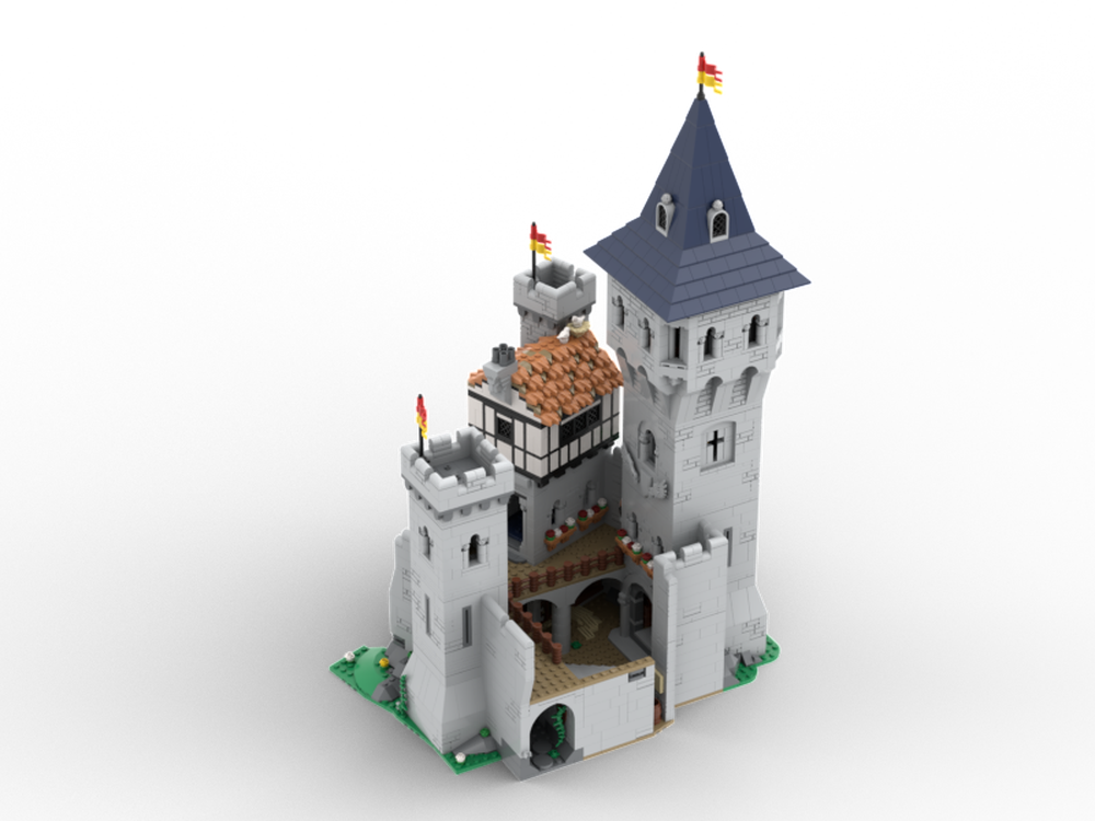 Lego Keep and low courtyard (extension for 10305)