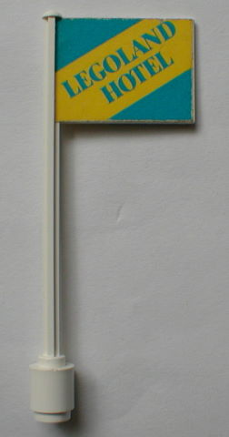 Lego Flag on Flagpole, Straight with 'LEGOLAND HOTEL' Original Pattern (Sticker) - Set 6390