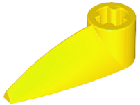 Lego Bionicle 1 x 3 Tooth with Axle Hole (Bohrok Eye) / Yellow