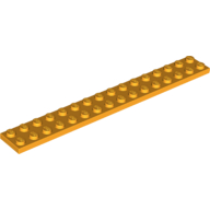 Lego Plate 2 x 16 / Bright Light Orange