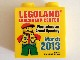 Lego Duplo, Brick 1 x 2 x 2 with LEGOLAND Discovery Center Westchester Grand Opening 2013 Pattern