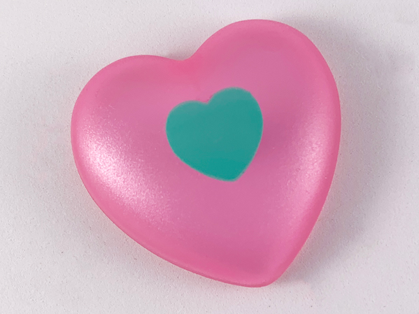 Lego Clikits Icon, Heart, Giant with Pin and Sand Green Heart Print