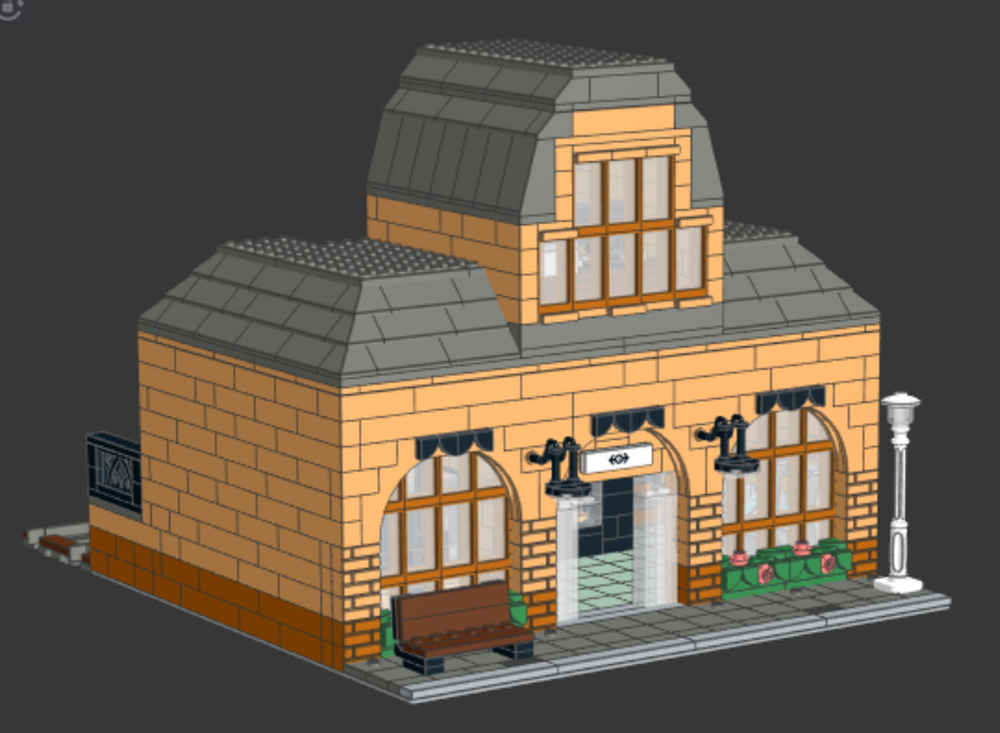 Lego train station