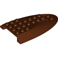 Lego Aircraft Fuselage Curved Aft Section 6 x 10 Top / Reddish Brown
