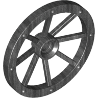 Lego Wheel Wagon Large (33mm D.), hole notched for wheels holder pin / Pearl Titanium