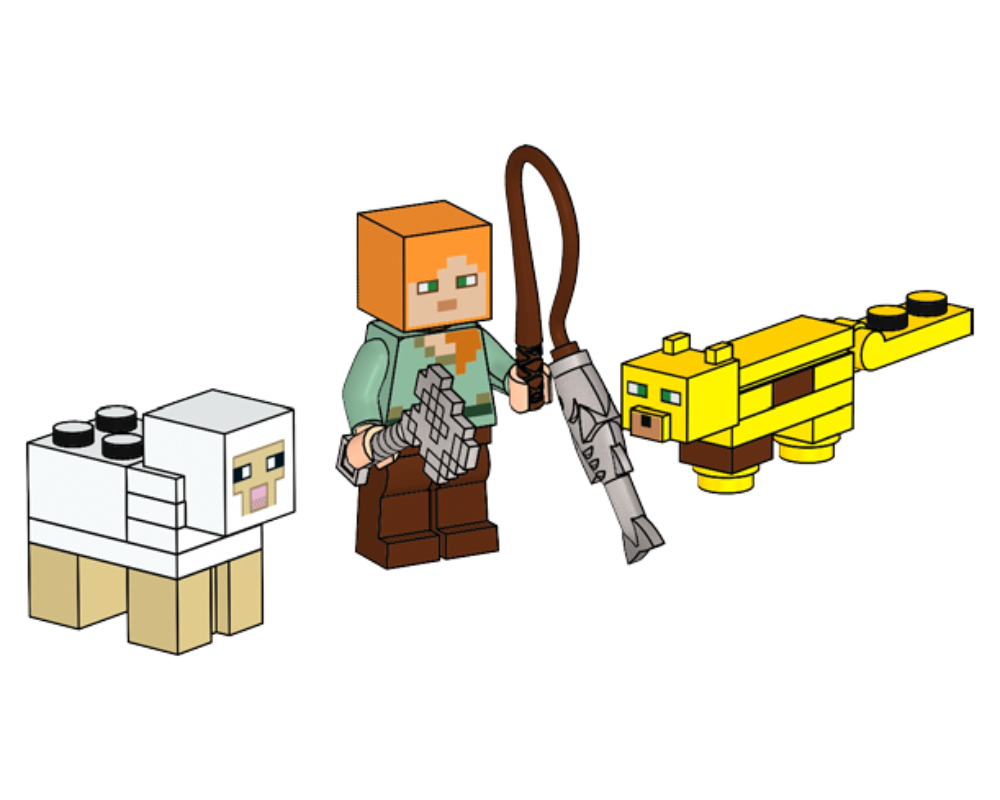 Lego Alex with Ocelot and Sheep