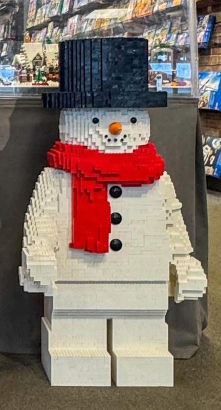 Lego Snowman minifigure Sculpture