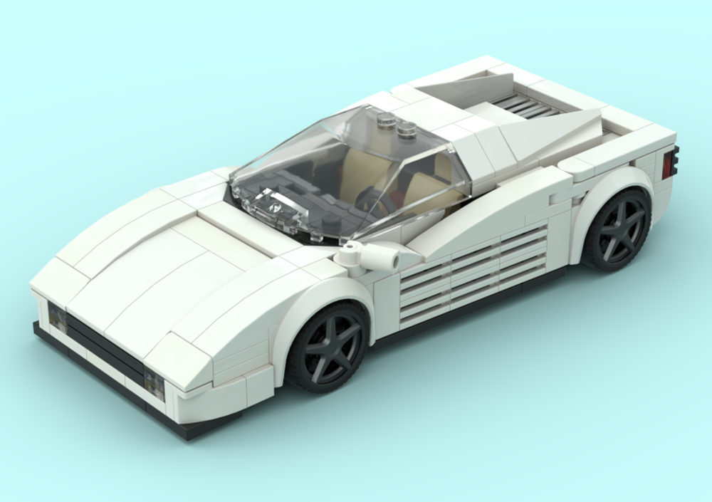 Lego 8 front to 9 rear stud - Testarossa inspired