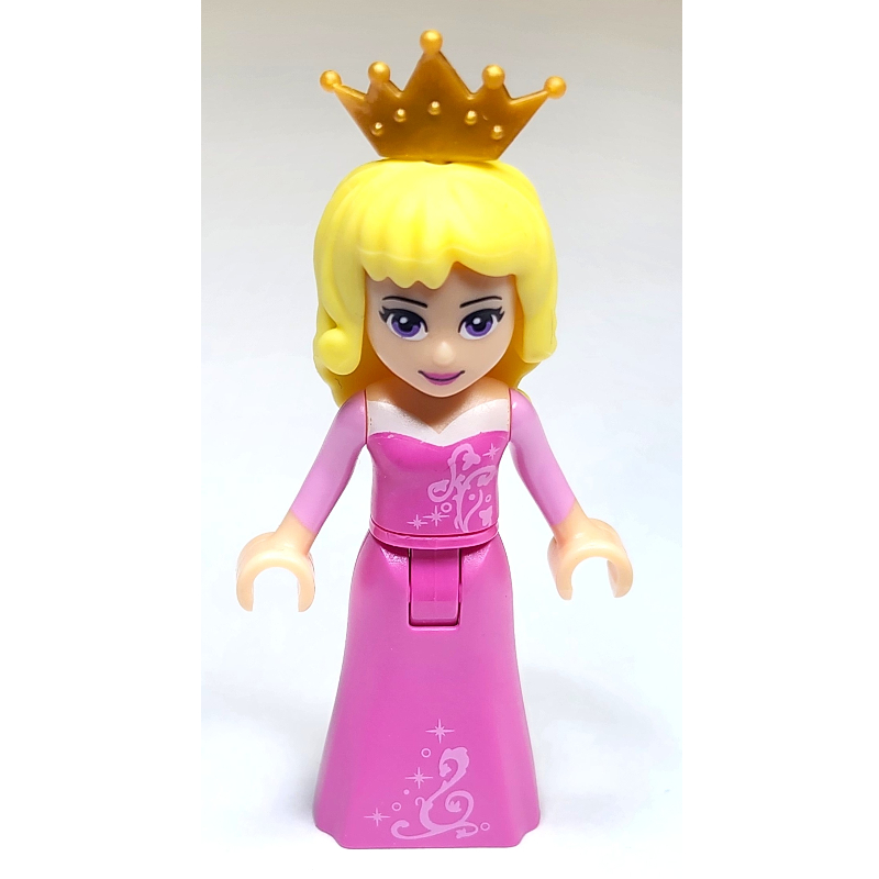 Lego Aurora - Dark Pink Dress, Pearl Gold Crown