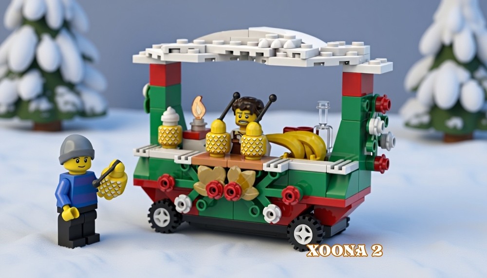 Lego Exotic Drinks Food Trailer Winter Version