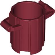 Lego Trash Can with 2 Cover Holders / Dark Red