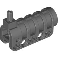 Lego Launcher, Technic Competition Cannon, Round Bottom with Same Color Ends / Dark Bluish Gray