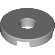 Lego Tile Round 2 x 2 with Hole / Light Bluish Gray
