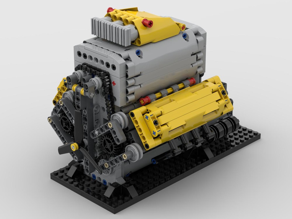 Lego Crossplane V8 with Supercharger & removable Cover