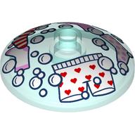 Lego Dish 3 x 3 Inverted with Washing Machine Window, Clothes, Bubbles print