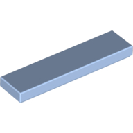 Lego Tile 1 x 4 with Groove / Bright Light Blue