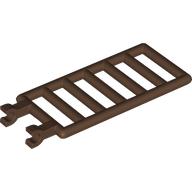 Lego Bar 7 x 3 with Double Clips (Ladder) [Straight Clips] / Brown