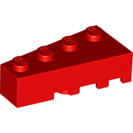 Lego Brick Wedged, Angled 4 x 2 Left / Red