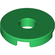 Lego Tile Round 2 x 2 with Hole / Green