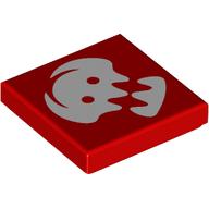 Lego Tile 2 x 2 with White Viking Insignia Print