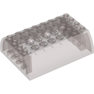 Lego Brick Curved 8 x 6 x 2 Double / Trans-Brown