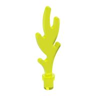 Lego Wave / Flame Rounded with Base Rim / Trans-Neon Green