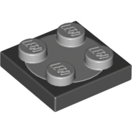 Lego Turntable 2 x 2 Plate, Light Bluish Gray Top [Complete Assembly]