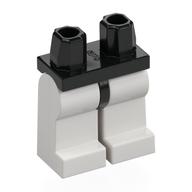 Lego Hips and White Legs with White Claws, Light Bluish Grey Knee Pads Print