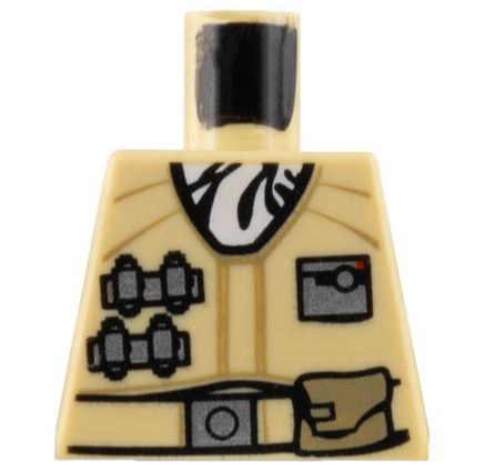 Lego Torso SW Hoth Rebel Jacket with White Scarf and Tan Belt Pattern / Tan
