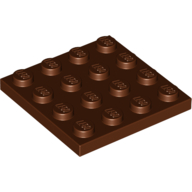 Lego Plate 4 x 4 / Reddish Brown