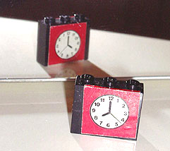 Lego Stickered Assembly 3 x 1 x 2 with Clock Pattern on Both Sides (Stickers) - Set 379-1