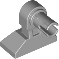 Lego Leg Mechanical, Droid with Technic Pin - Short [Long Indent] / Light Bluish Gray