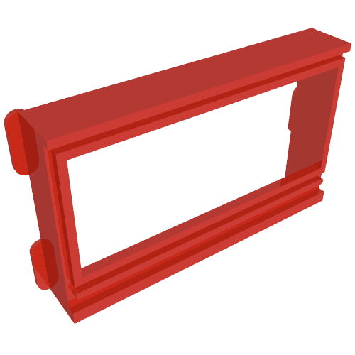Lego Window 1 x 6 x 3 Panorama, without Glass for Slotted Bricks